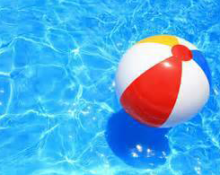 Beach Ball Inside a Pool